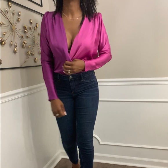 Color Block | Pink & Purple body suit - Picture 2 of 3